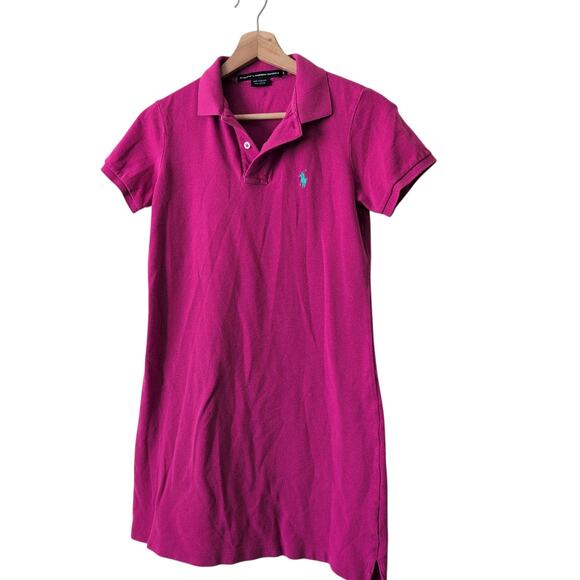 Ralph Lauren Sport Pink Cotton Polo Mini Dress Size Small Embroidered Pony RARE - Picture 2 of 8